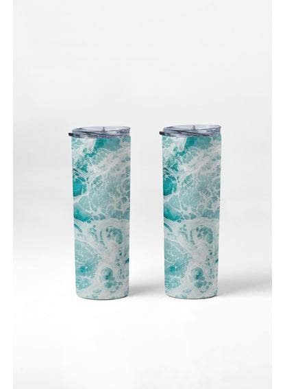 Termo Botella Agua Terminca Acero Inoxidable Diseño Mar Olas