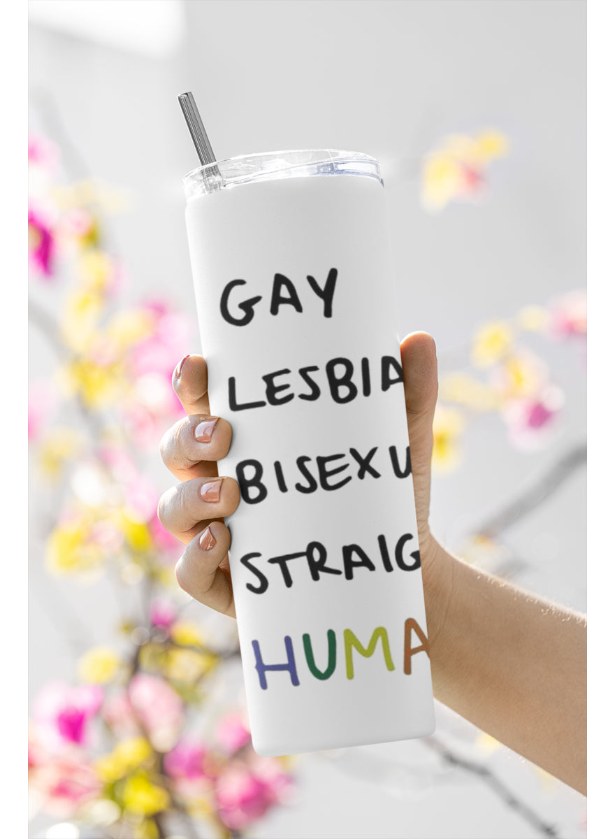Termo Botella Térmica Orgullo Lgtb Arcoiris Lgbtiq Human
