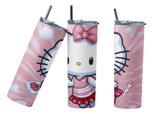 Termo Botella Térmica Tumbler Hello Kitty Nubes