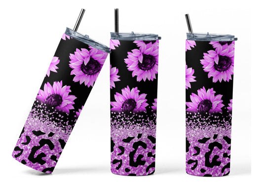Termo Botella Térmica De Acero Inoxidable Flor Morada