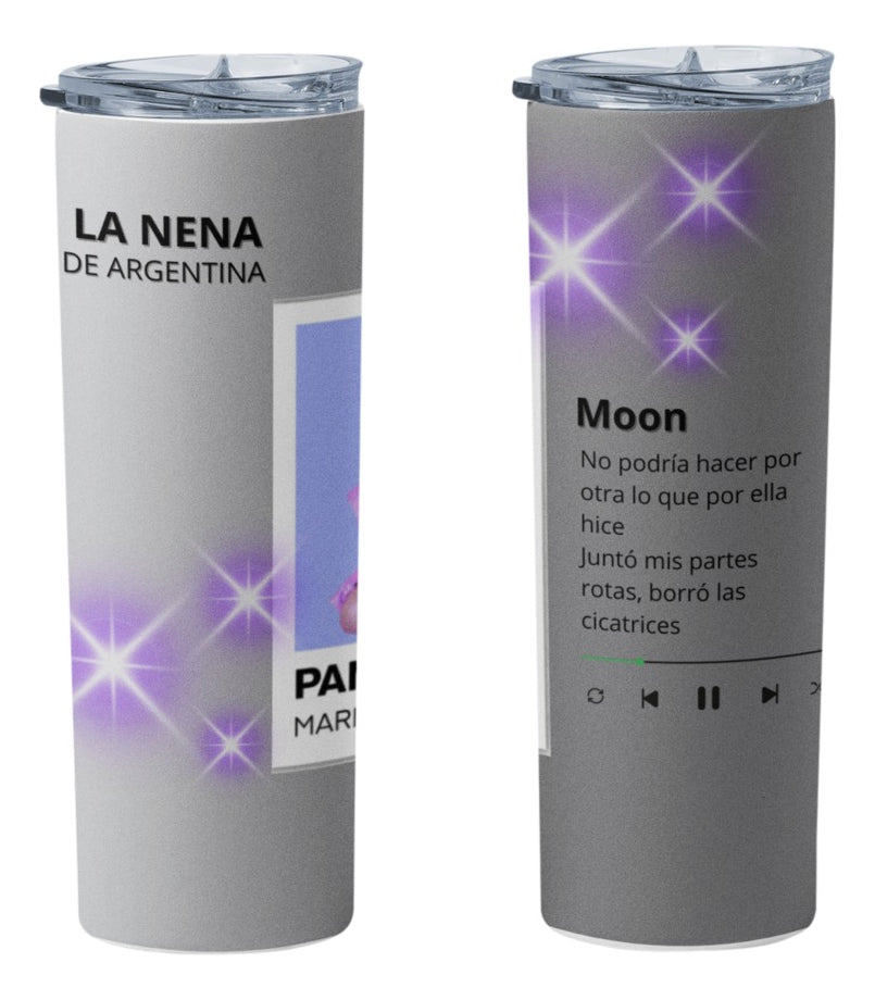 Termo Botella Térmica Maria Becerra La Nena Cancion Moon