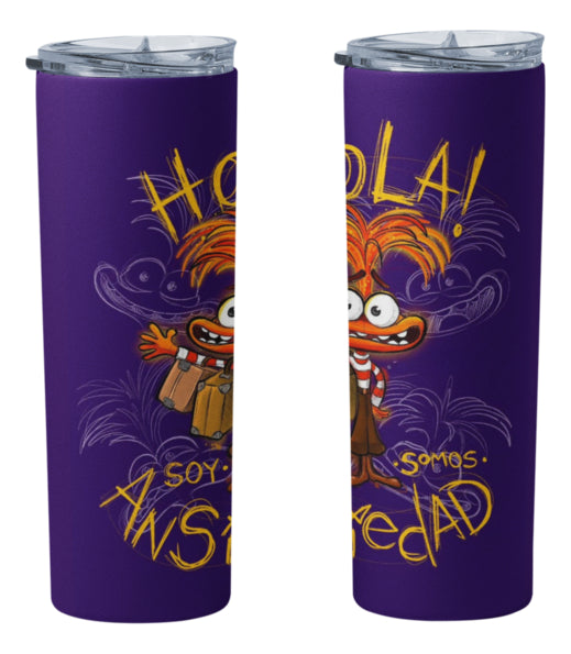 Termo Botella Térmica Inside Out 2 Hola Soy Ansiedad Peli