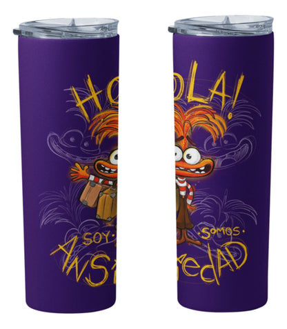 Termo Botella Térmica Inside Out 2 Hola Soy Ansiedad Peli