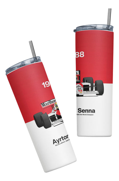 Termo Botella Térmica F1 Auto Ayrton Senna Carrera Formula 1