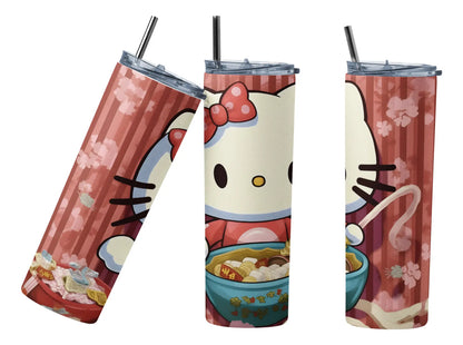 Termo Botella Térmica Tumbler Hello Kitty Comiendo