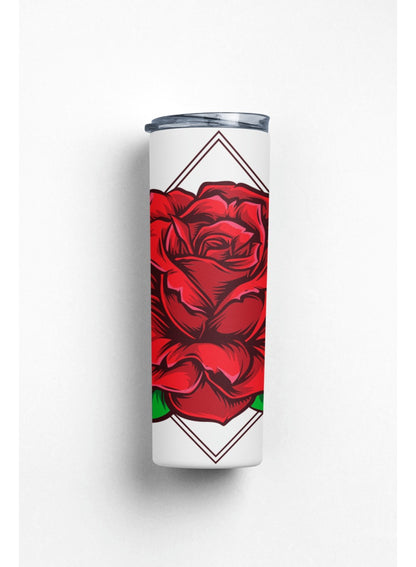 Termo Botella Térmica De Acero Inoxidable Rosa Roja 600ml
