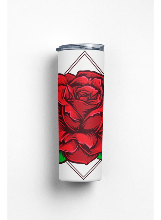 Termo Botella Térmica De Acero Inoxidable Rosa Roja 600ml