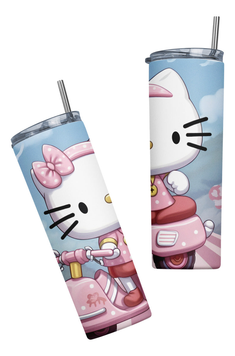 Termo Botella Térmica Tumbler Hello Kitty Moto
