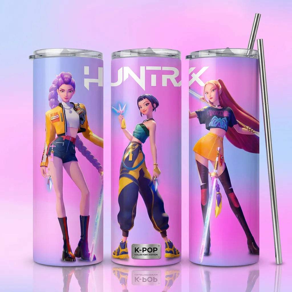 Termo Botella Térmica K-pop Demon Hunters Rumi Zoey Mira Mus