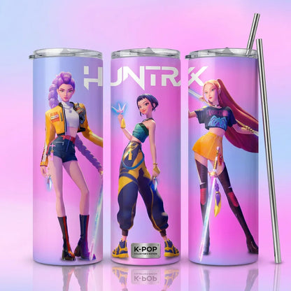 Termo Botella Térmica K-pop Demon Hunters Rumi Zoey Mira Mus