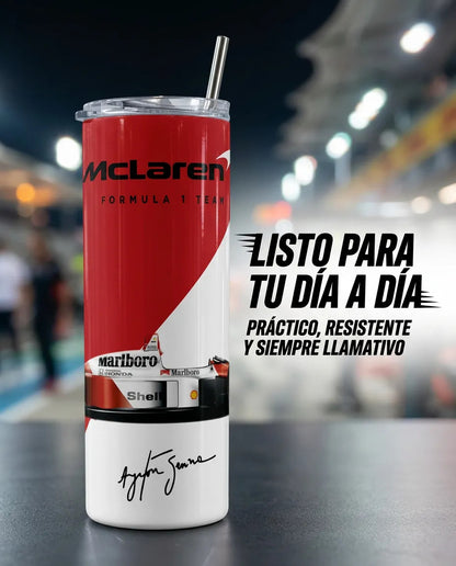 Termo Botella Térmica F1 Auto Ayrton Senna Carrera Formula 1