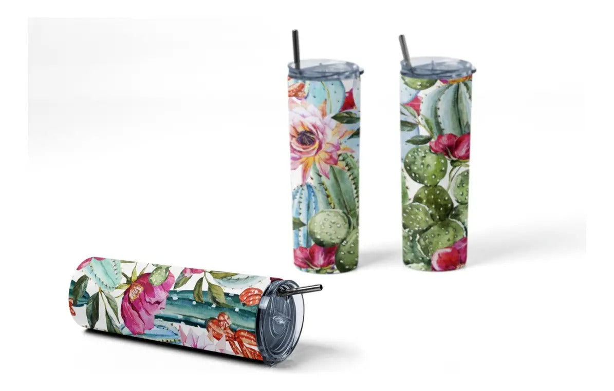 Termo Botella Térmica De Acero Inoxidable Flores Femenino