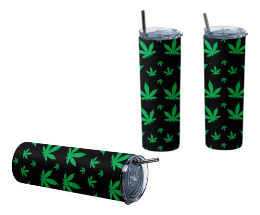 Termo Botella Térmica Acero Inoxidable Cannabis Hoja