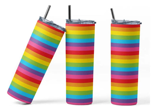 Termo Botella Térmica De Acero Inoxidable Arcoiris Retro