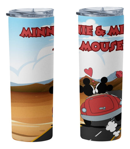 Termo Botella Térmica Minnie Y Mickey Mouse De Disney