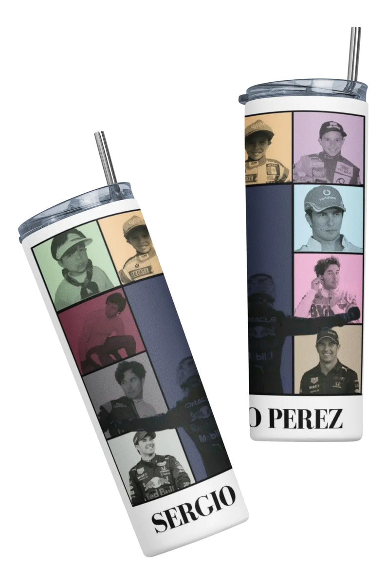 Termo Botella Térmica F1 Mug Sergio Pérez A Carrera Formula1