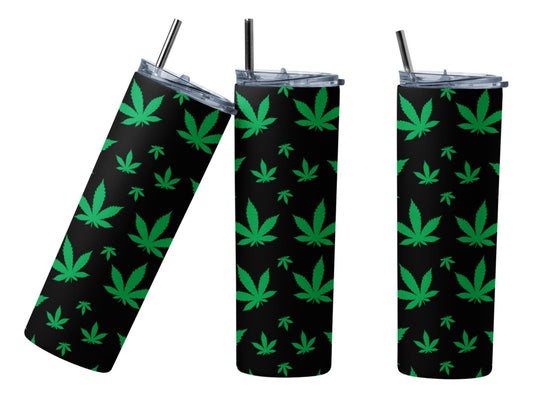 Termo Botella Térmica Acero Inoxidable Cannabis Hoja