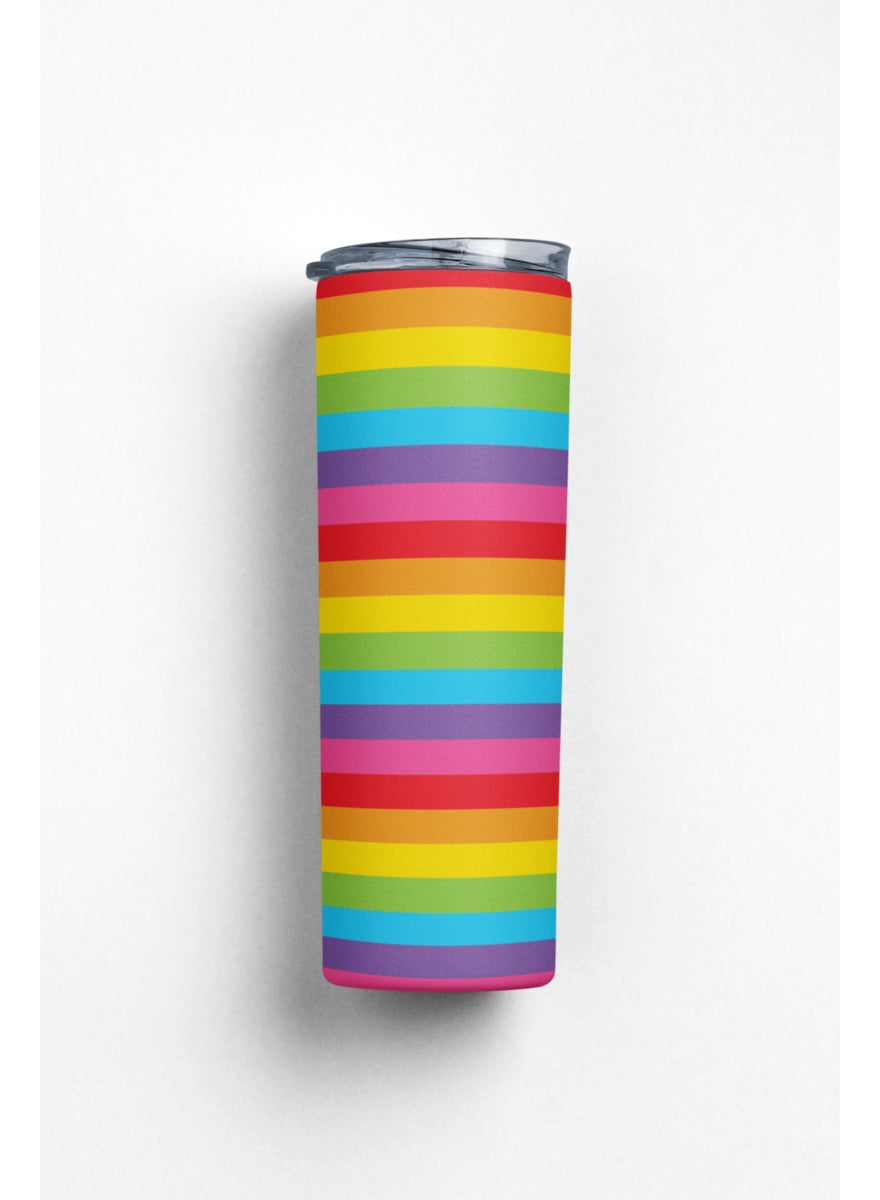 Termo Botella Agua Terminca Acero Inoxidable Arcoiris Retro