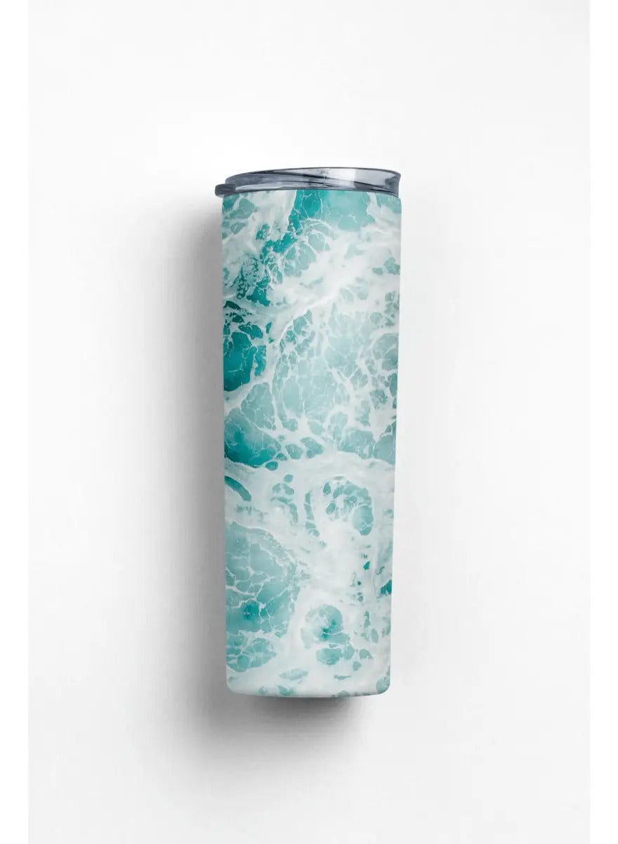 Termo Botella Agua Terminca Acero Inoxidable Diseño Mar Olas
