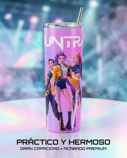 Termo Botella Térmica K-pop Demon Hunters Rumi Zoey Mira Mus