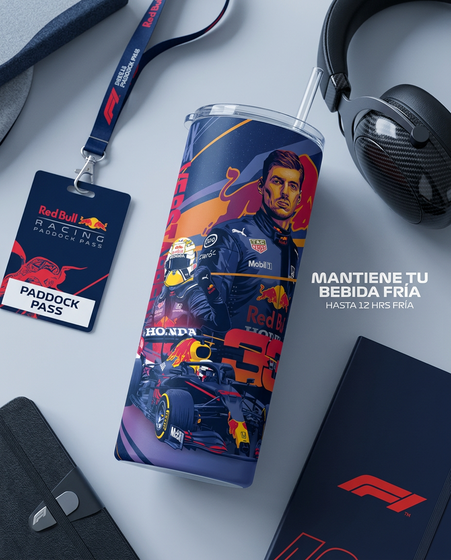 Termo Botella Térmica Formula 1 Auto Max Verstappen F1