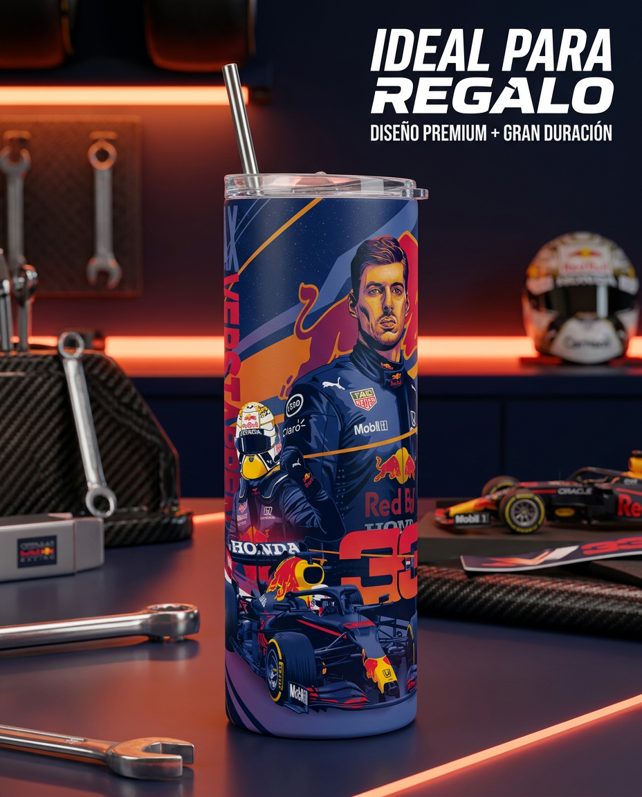 Termo Botella Térmica Formula 1 Auto Max Verstappen F1