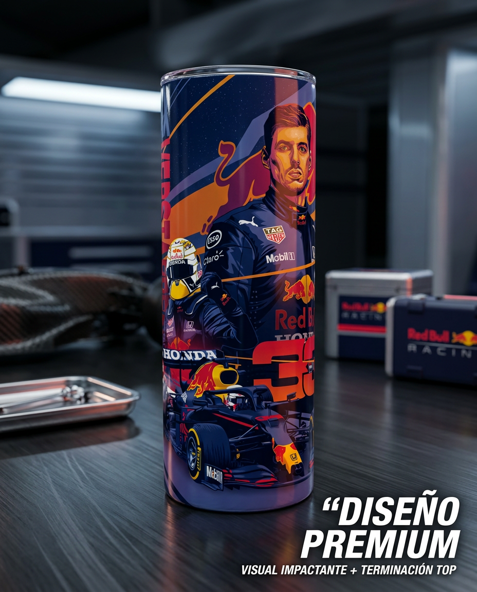 Termo Botella Térmica Formula 1 Auto Max Verstappen F1