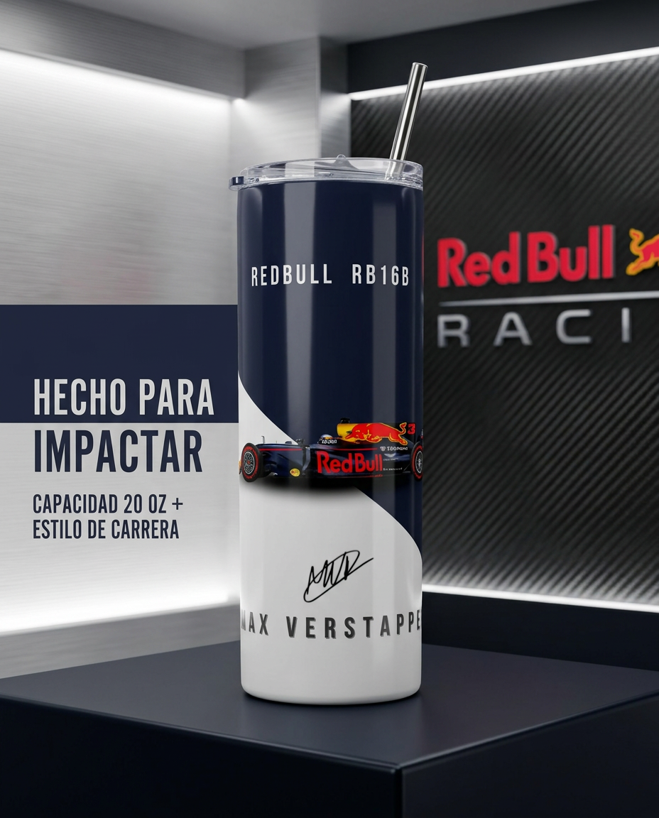 Termo Botella Térmica Red Bull Racing RB16 Max Verstappen F1 | Merch Fórmula 1