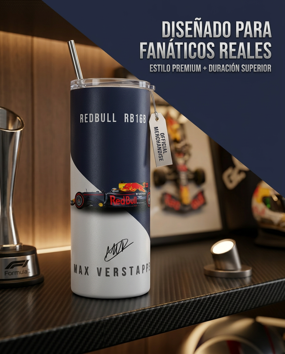 Termo Botella Térmica Red Bull Racing RB16 Max Verstappen F1 | Merch Fórmula 1