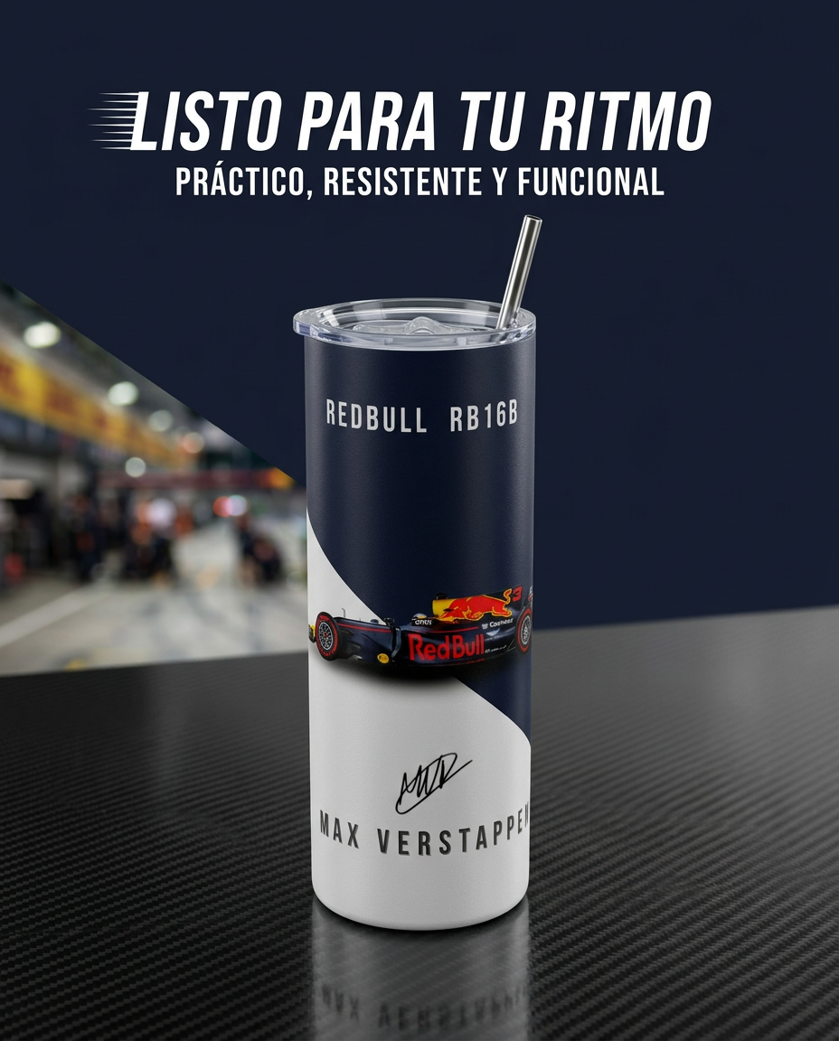 Termo Botella Térmica Red Bull Racing RB16 Max Verstappen F1 | Merch Fórmula 1