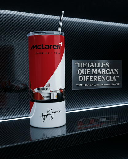 Termo Botella Térmica F1 Auto Ayrton Senna Carrera Formula 1