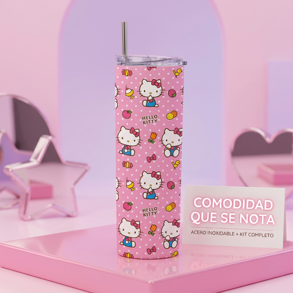 Termo Botella Térmica Tumbler Hello Kitty Collage