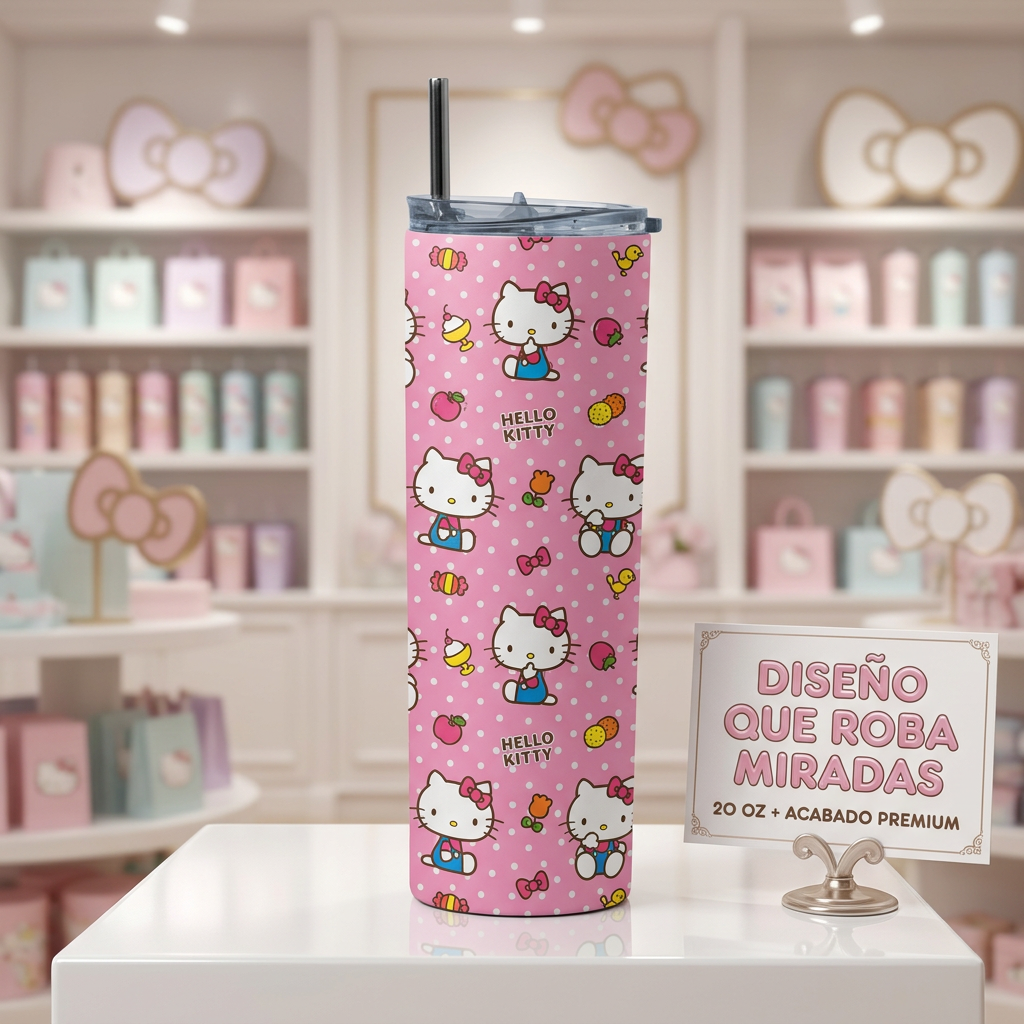 Termo Botella Térmica Tumbler Hello Kitty Collage