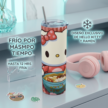 Termo Botella Térmica Tumbler Hello Kitty Comiendo