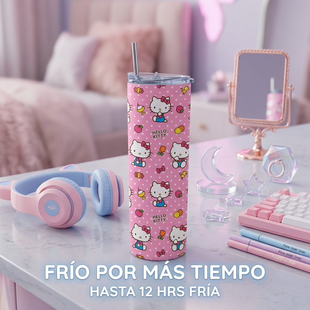 Termo Botella Térmica Tumbler Hello Kitty Collage