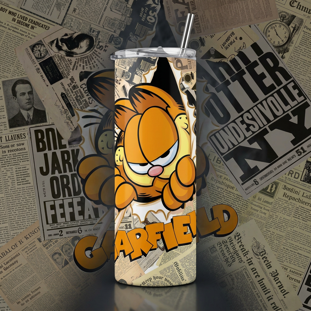 Termos Botella De Agua De Garfield Acero Inoxidable De 600 ML TV