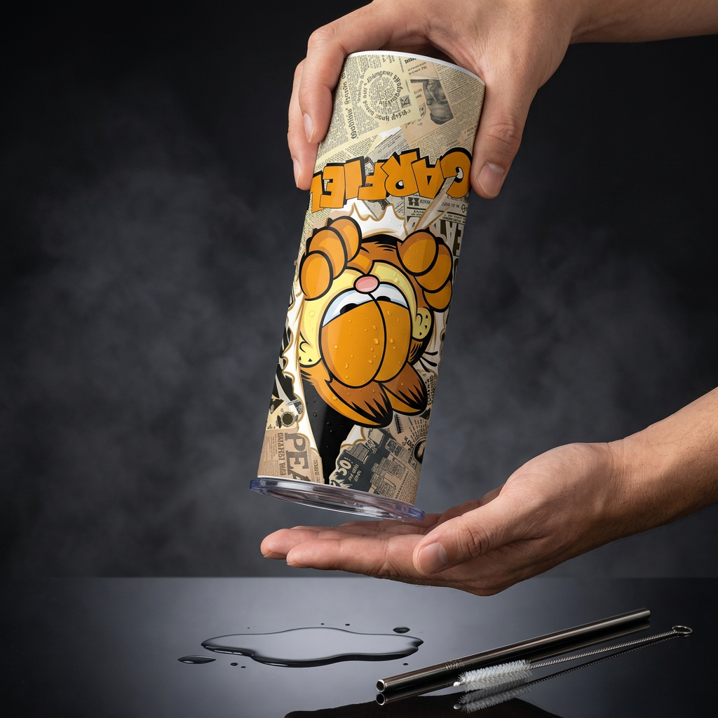 Termos Botella De Agua De Garfield Acero Inoxidable De 600 ML TV