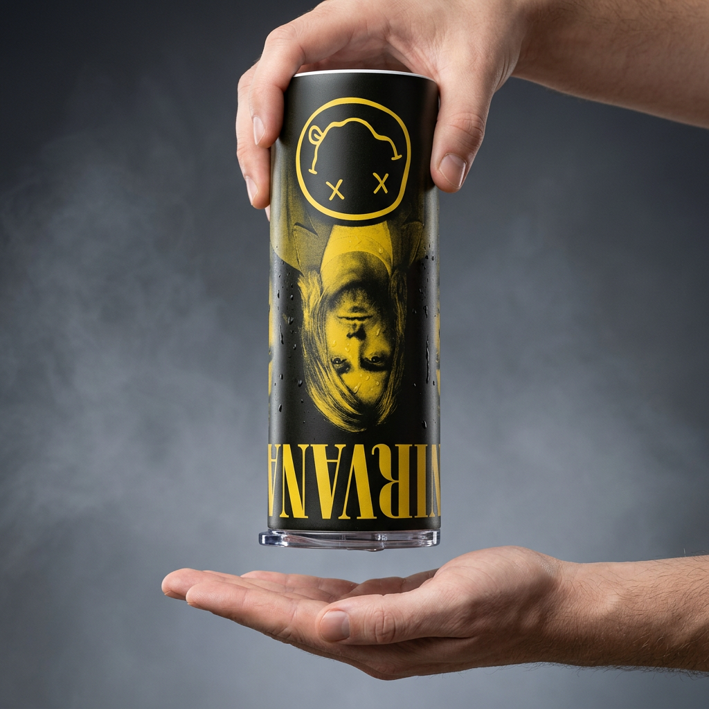 Termos Botella De Agua Nirvana Acero Inoxidable De 600 ML Musica