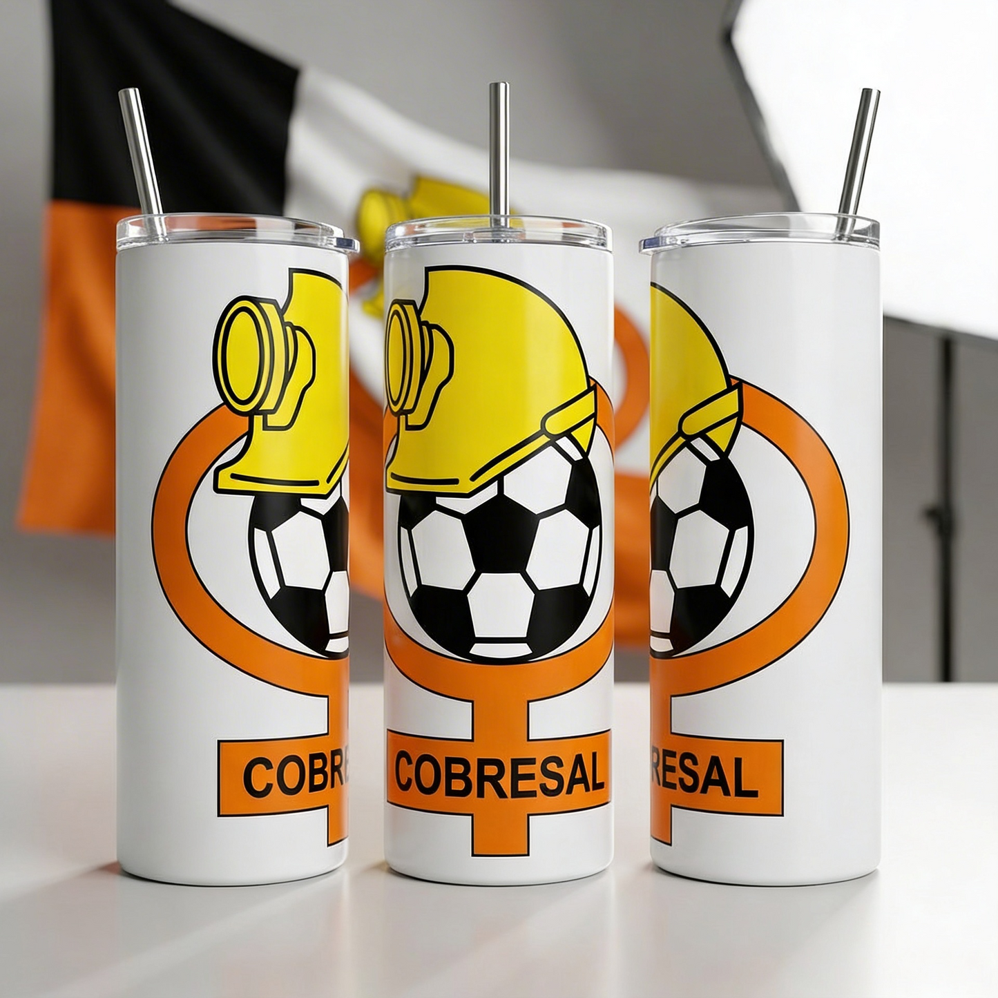 Termo Botella Térmica De Cobresal Los Mineros Albinaranja Futbol
