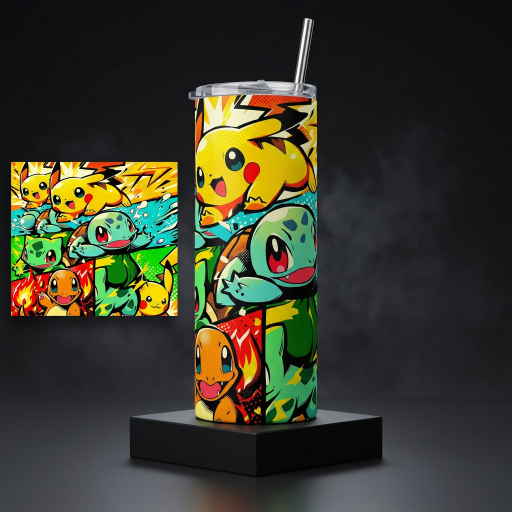 Termo Botella Agua Térmica Acero Inoxidable Pokémon Regalo