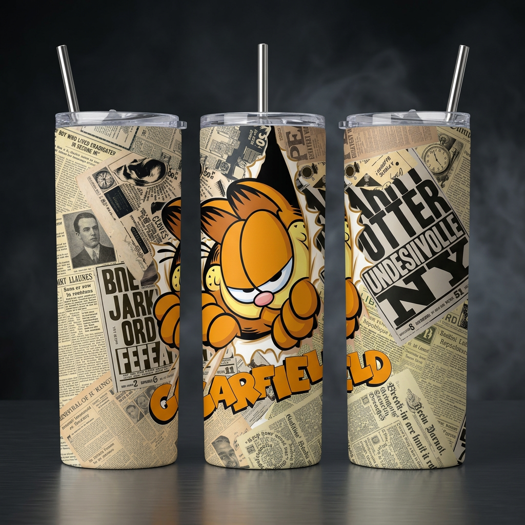 Termos Botella De Agua De Garfield Acero Inoxidable De 600 ML TV