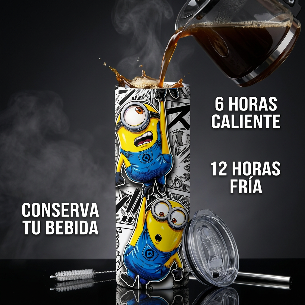 Termo Botella Agua Térmica Acero Inoxidable Los Minions,Pelicula