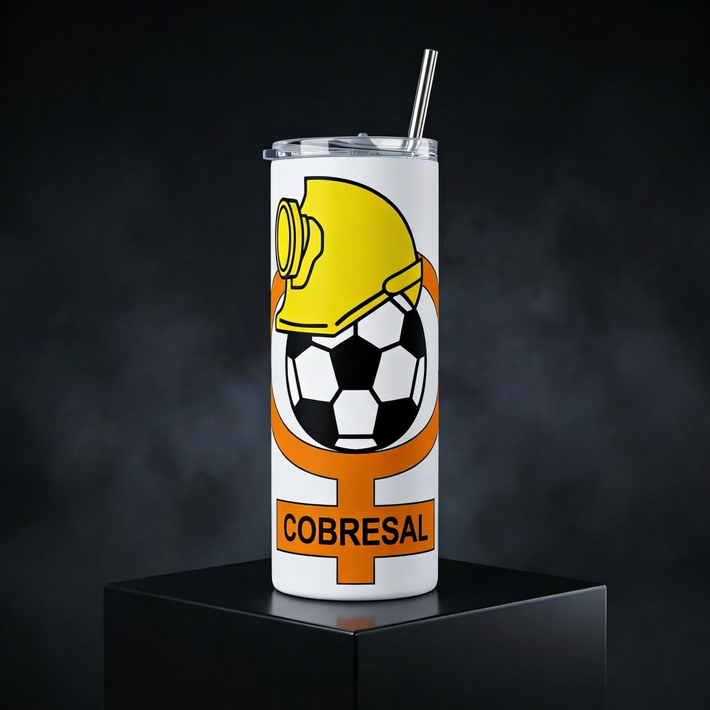 Termo Botella Térmica De Cobresal Los Mineros Albinaranja Futbol