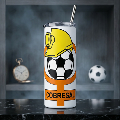 Termo Botella Térmica De Cobresal Los Mineros Albinaranja Futbol