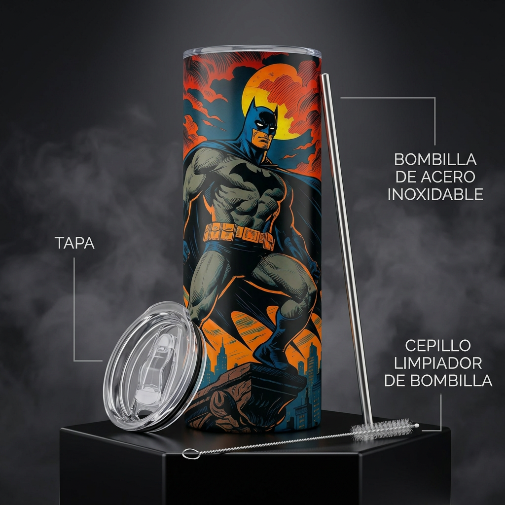 Termo Botella Agua Térmica Acero Inoxidable Batman Comic