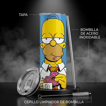 Termo Botella Agua Térmica Acero Inoxidable Homero Los Simpson