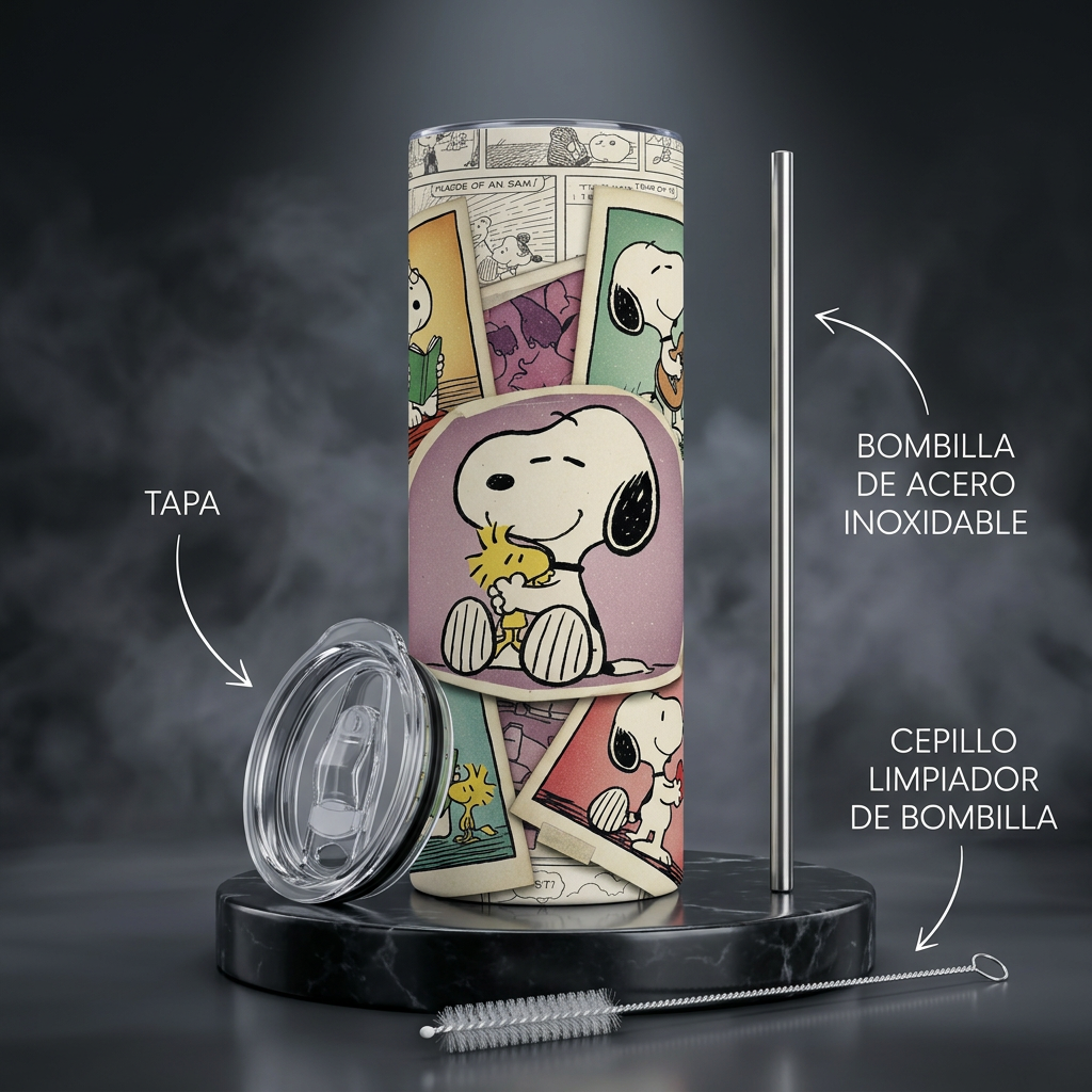 Termo Botella Agua Térmica Acero Inoxidable Snoopy Peanuts