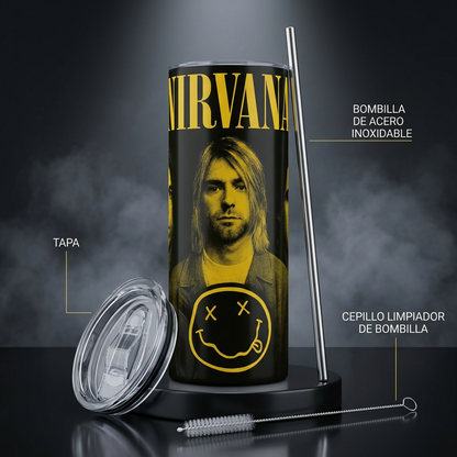 Termos Botella De Agua Nirvana Acero Inoxidable De 600 ML Musica