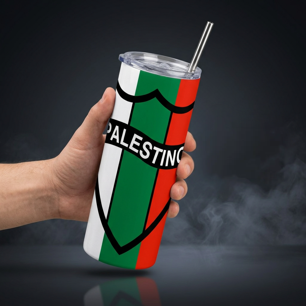 Termo Botella Térmica De Palestino Tino-Tino Los Árabes Futbol