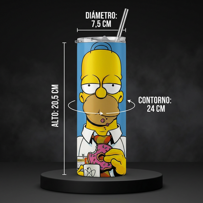 Termo Botella Agua Térmica Acero Inoxidable Homero Los Simpson